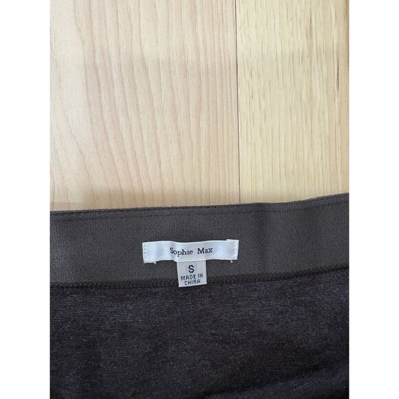 Sophie Max S Brown Stretch Mini Skirt Rayon Blend EUC - Picture 2 of 5